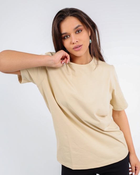 Women Cotton Round Neck T-shirt