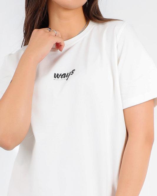 Women Cotton Round Neck T-shirt (printed)